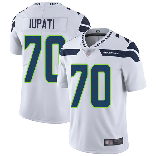 Seattle Seahawks Limited White Men Mike Iupati Road Jersey NFL Football #70 Vapor Untouchable